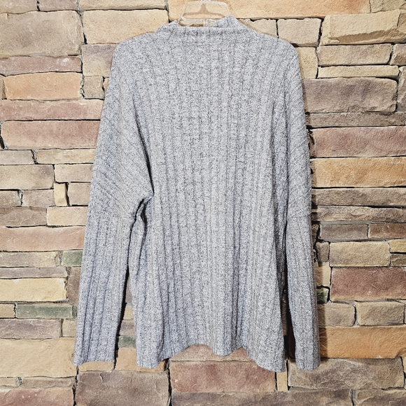Anthropologie Eri + Ali Fiona Hacci Tunic Ribbed Tunic Sweater Mock Neck Large - Picture 9 of 10